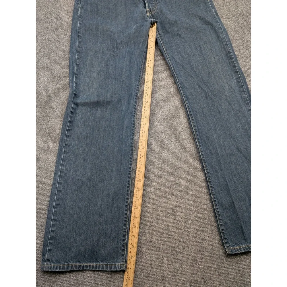 Levis 501 Mens Straight Leg Button Fly Jeans Classic Blue‎ Denim Pants 36x31